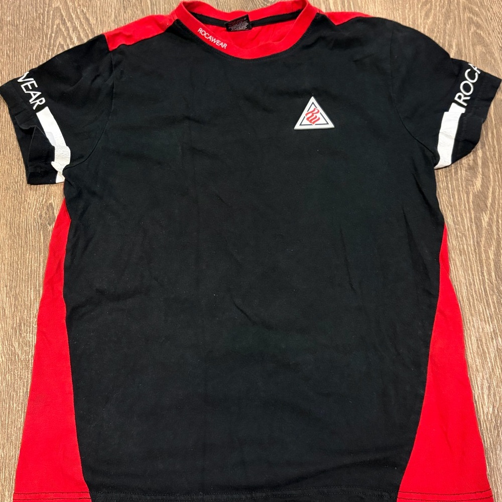 Rocawear Black and Red Crew Neck Tee